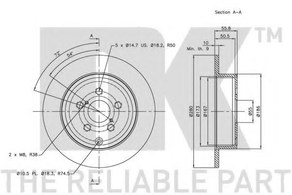 NK 204589 Brake Disc